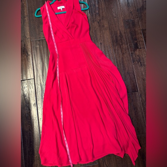 REISS CLAIRE PLEATED FITTED MIDI DRESS, NWOT - Picture 15 of 16